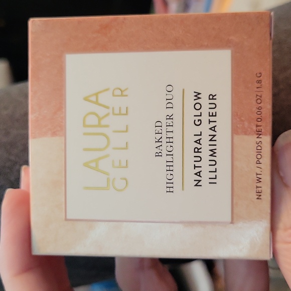 Laura Geller Baked Natural Glow Highlighter Duo: French Vanilla & Portofino, NIB - Picture 6 of 7